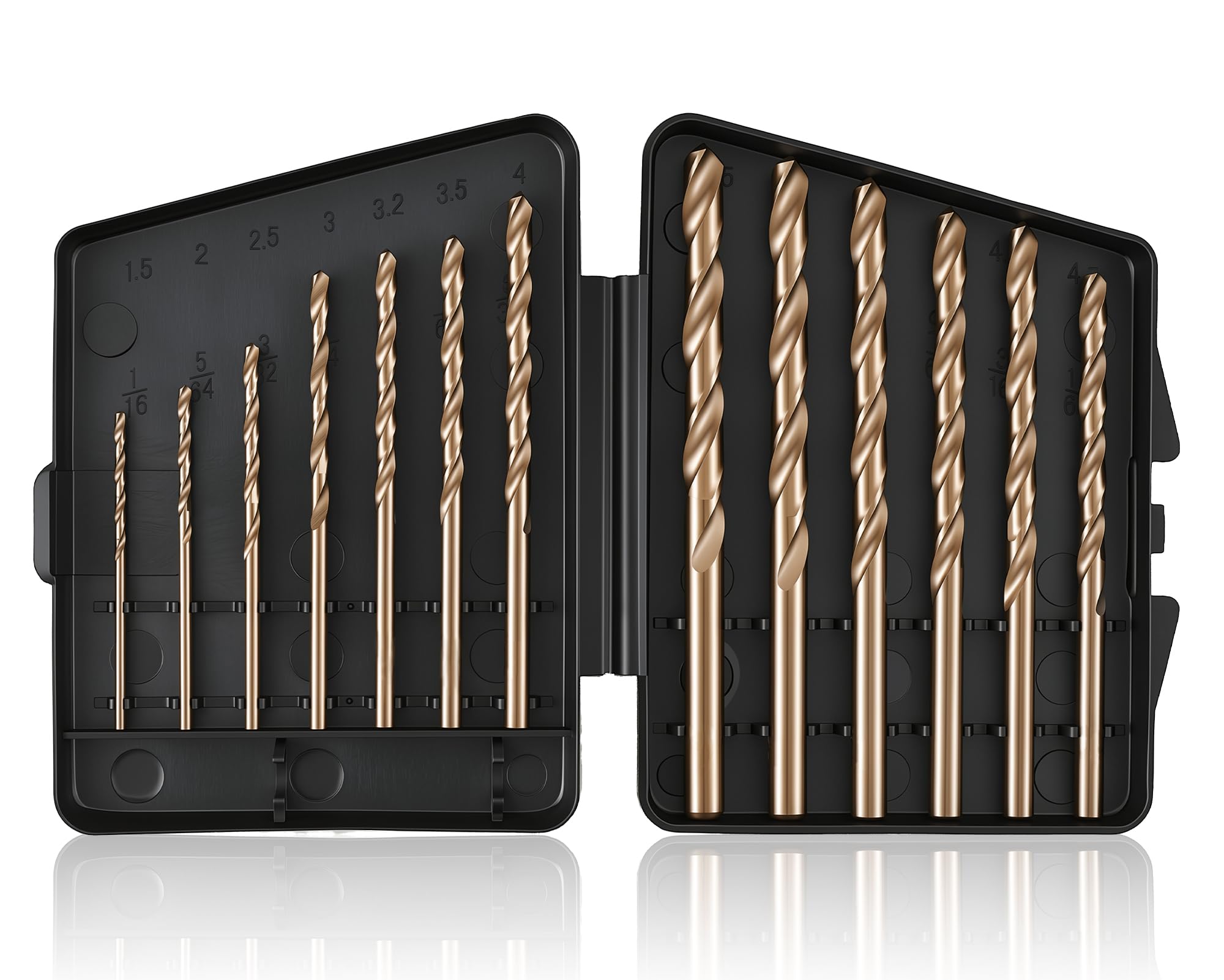 Cobalt Drill Bit Set - 13 Pieces, M35 Steel -1 Cobalt Drill Bit Set - 13 Pieces, M35 Steel -1