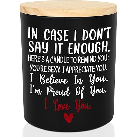 TEEZWONDER Christmas Anniversary Wedding Gifts for Women Men - Long Lasting Vanilla Lavender Candle 10 Oz - Romantic Birthday Gifts for Him Her, Girlfriend Boyfriend Gift Ideas