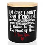 TEEZWONDER Anniversary Wedding Gifts for Women Men - Long Lasting Vanilla Lavender Candle 10 Oz - Birthday Romantic Gifts for Him Her, Girlfriend Boyfriend Birthday Gift Ideas, Gift for Husband Wife