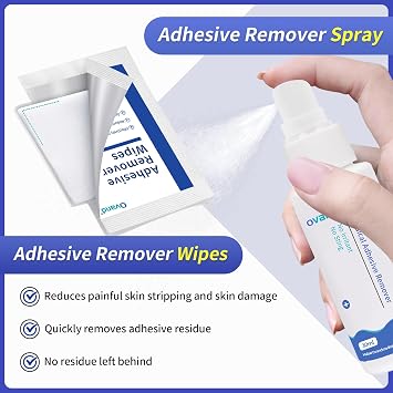 Adhesive Remover Wipes - Skin Adhesive Remover for Sensitive Skin,Medical Adhesive Remover for Bandage,Tape,Dressings,and Ostomy Residue,Sting-Free & Gentle
