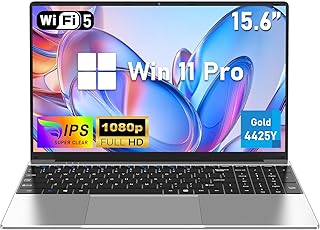FUNYET Laptop, 15.6 inch laptop, 16 GB RAM, 512 GB SSD, Pentium Gold 4425Y laptop, 1920 x 1080 IPS FHD, 180° opening, 5000…
