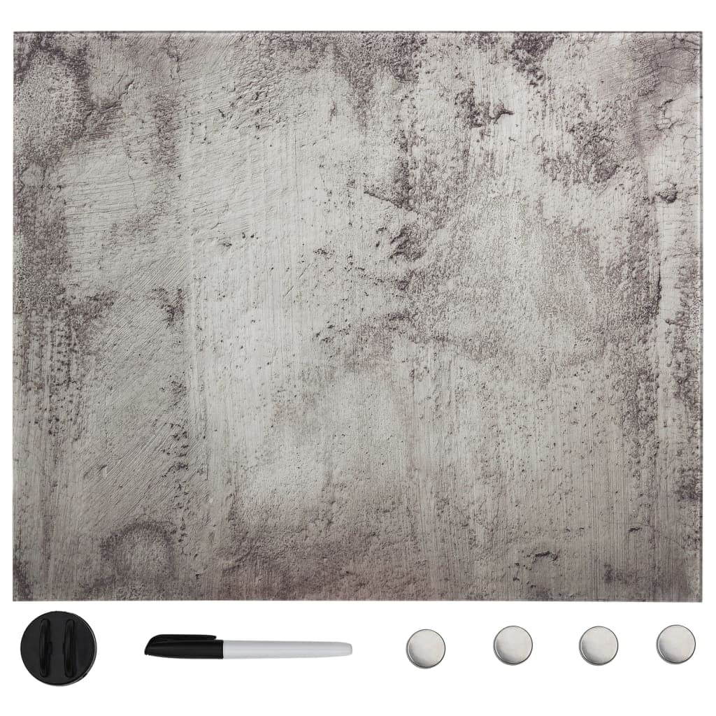 Lavagna magnetica in vetro per montaggio a parete, 50 x 50 cm, lavagna magnetica in vetro, moderna lavagna cancellabile a secco, per appunti e idee in ufficio