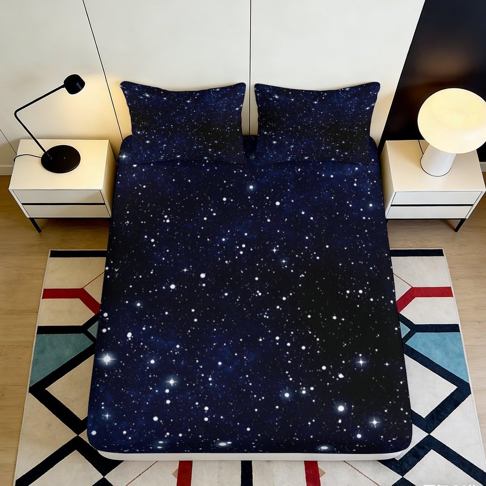 3D Printed Marble Pattern Fitted Sheet Microfiber Deep Pocket Non-Slip Bedroom Marble Mattress Fitted Cover Full Wrap Washable 180x200x25cm
