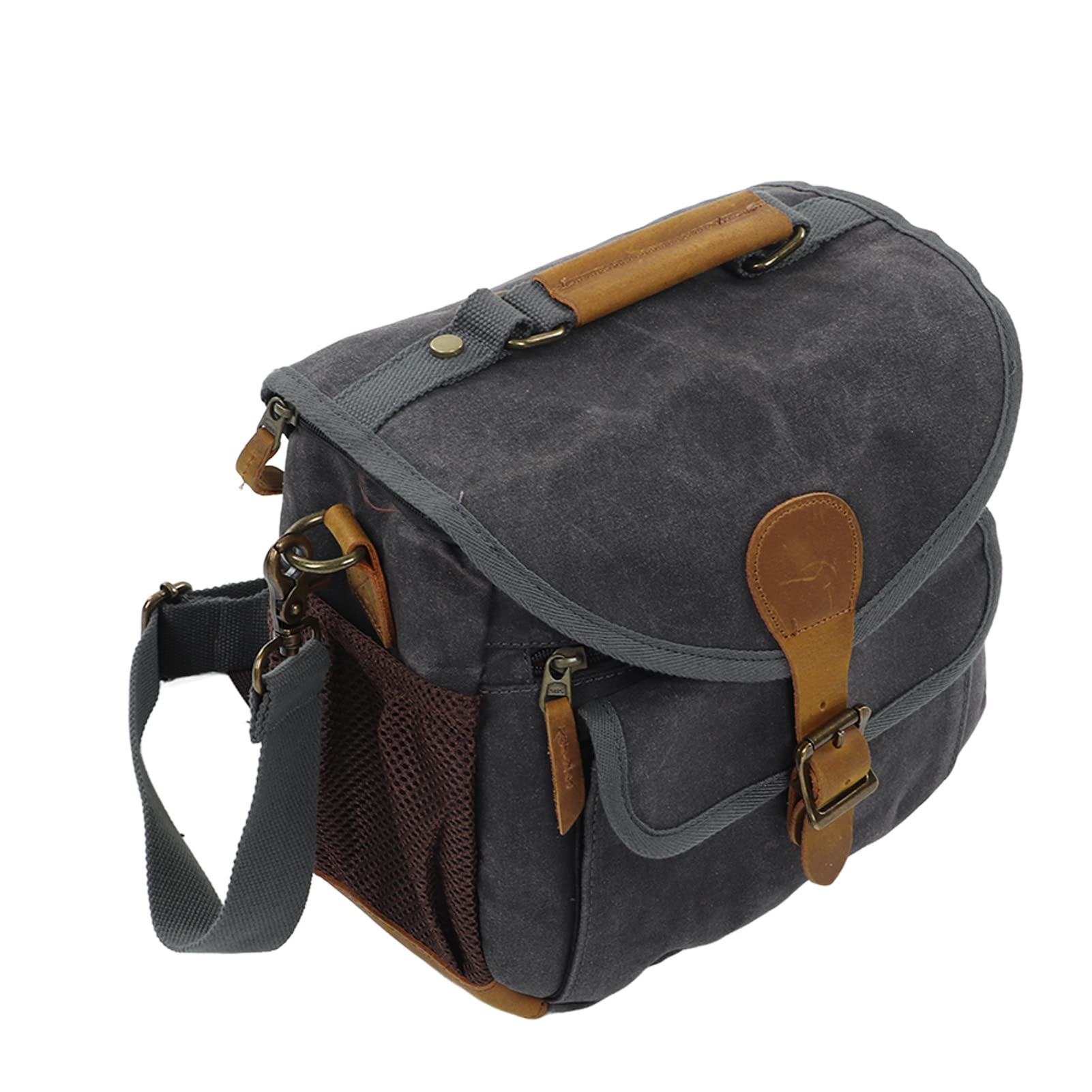 Bolsos de Hombro para Cámara de Lona, ​​diseño Vintage Elegante para Viajes de Fotografía, Estuche SLR DSLR de Gran Capacidad