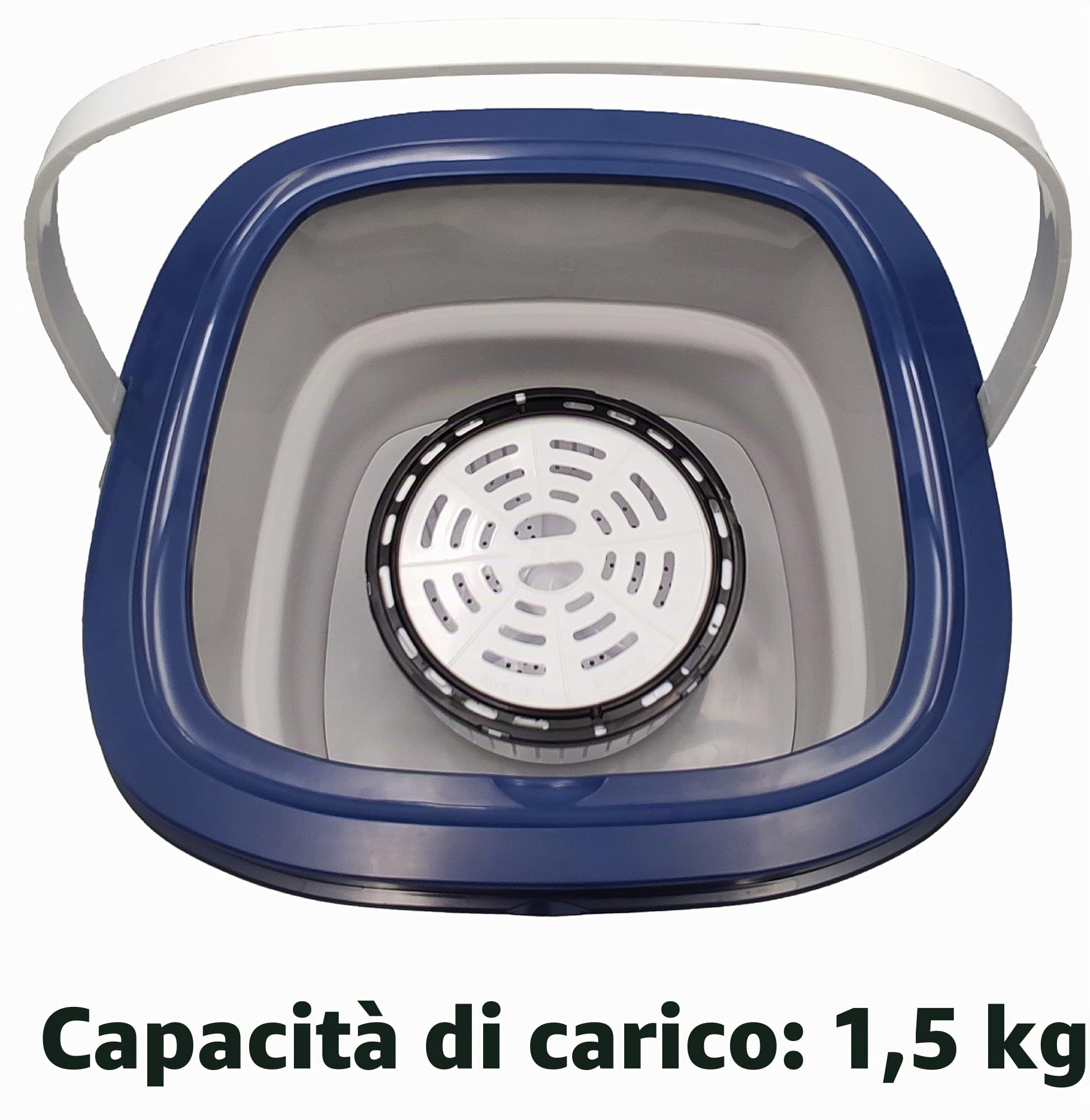 Mini lavatrice richiudibile, lavatrice automatica, fino a 1,5 kg, lavatrice da viaggio, portatile, da campeggio, potenza: 135 Watt, metodo di lavaggio: <65 dB, piccola