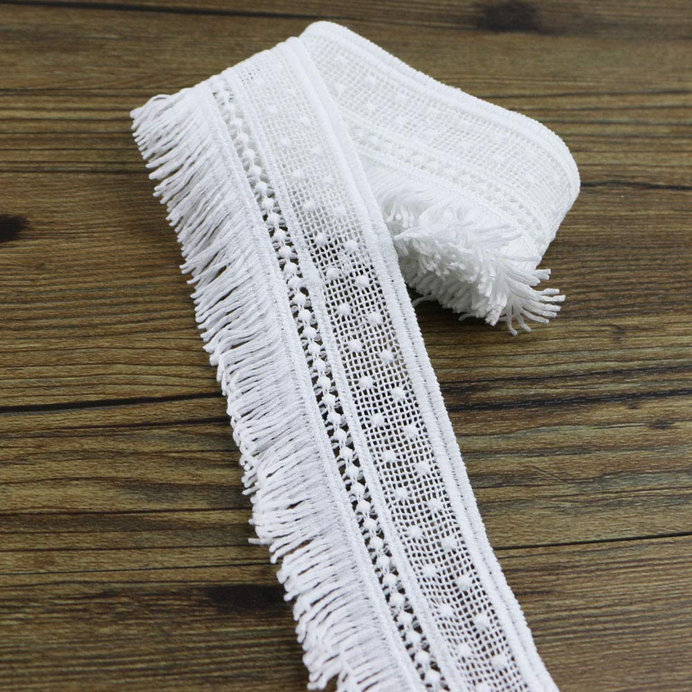 Nastro In Pizzo Di Cotone 2,74m X 8cm - Per Cucito, Decorazioni E Fai Da Te