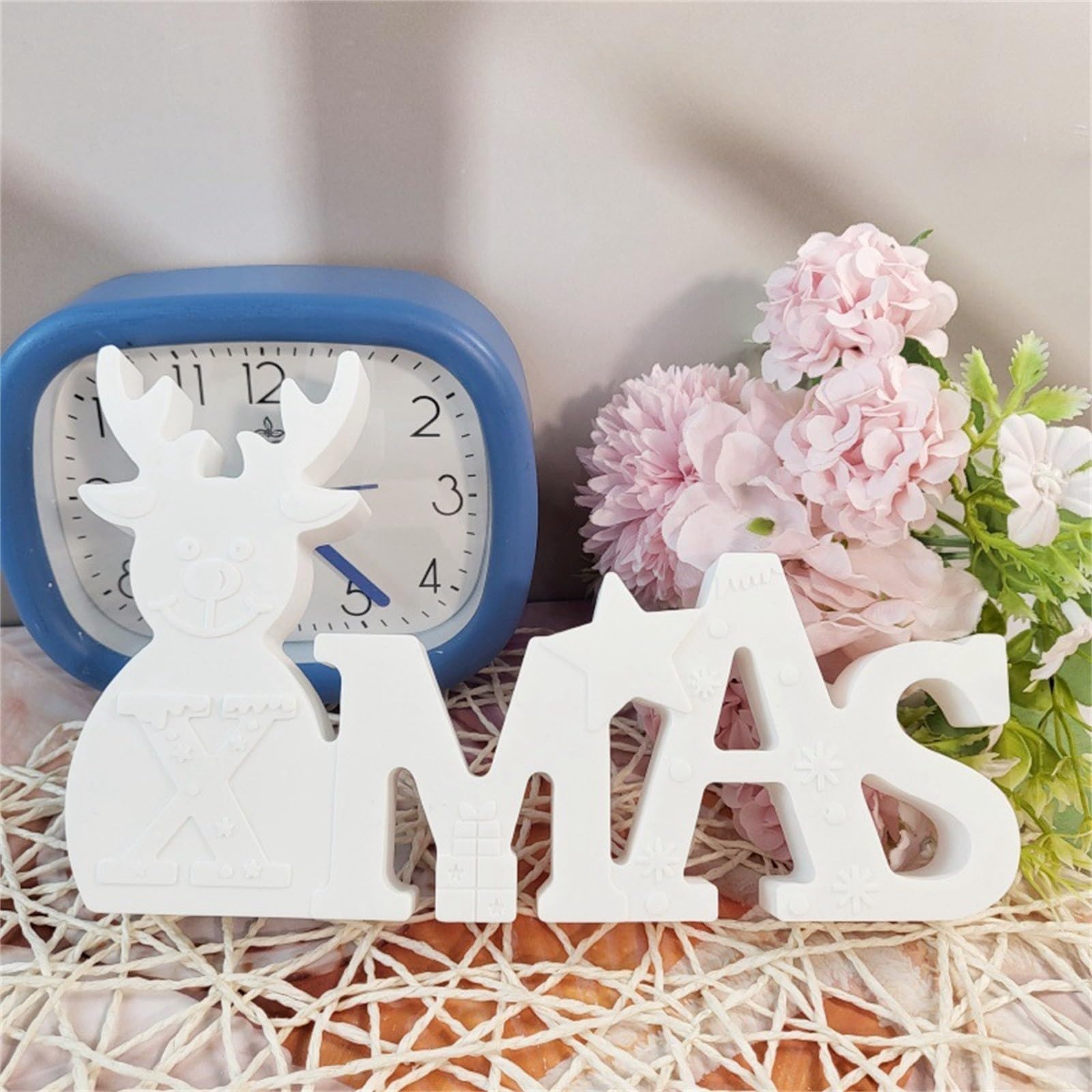 Jsleid 3 Pièces Moules De Moulage De Noël En Forme D'Élan, Resine Cerf Moule De Noel En Silicone, Moule Resine D'Élans De Noël, Convient Pour Décorations De Noël, Cadeaux Uniques