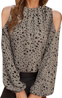 AaaozKjie Long Sleeve Women's Autumn Pullover Long Sleeve Fresh and Cute Blouse Top with Ruffle Hem for Women Long Sleeve Women