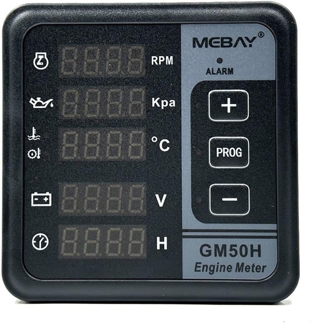 GM50H MK3 Engine Multi-Function Digital Instrument Diesel Generator Monitor with GM50HR with R485 Communication Function(GM50H)