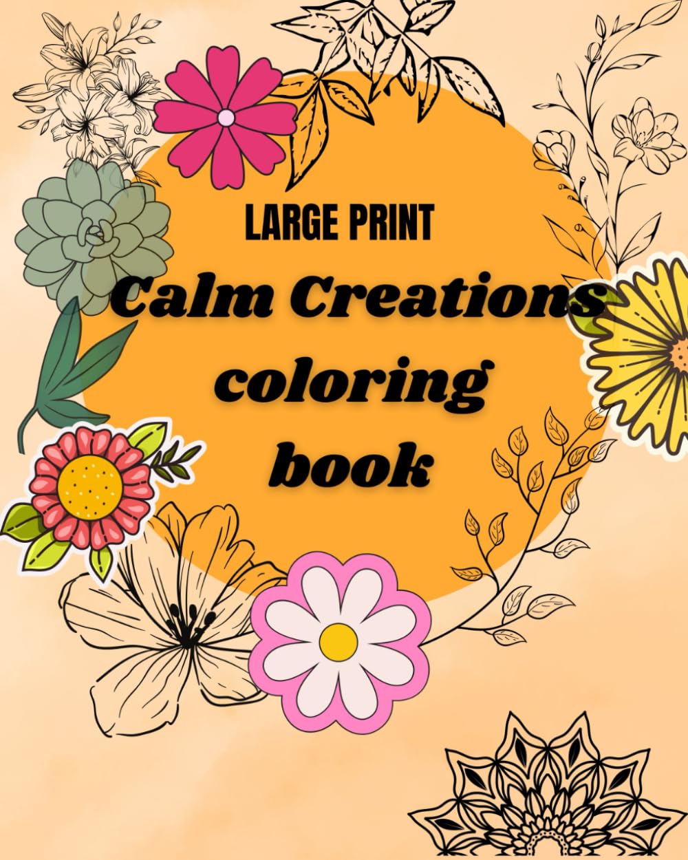 Amazon.com: "Large Print Easy Color: Calm Creations - Stress-Free ...