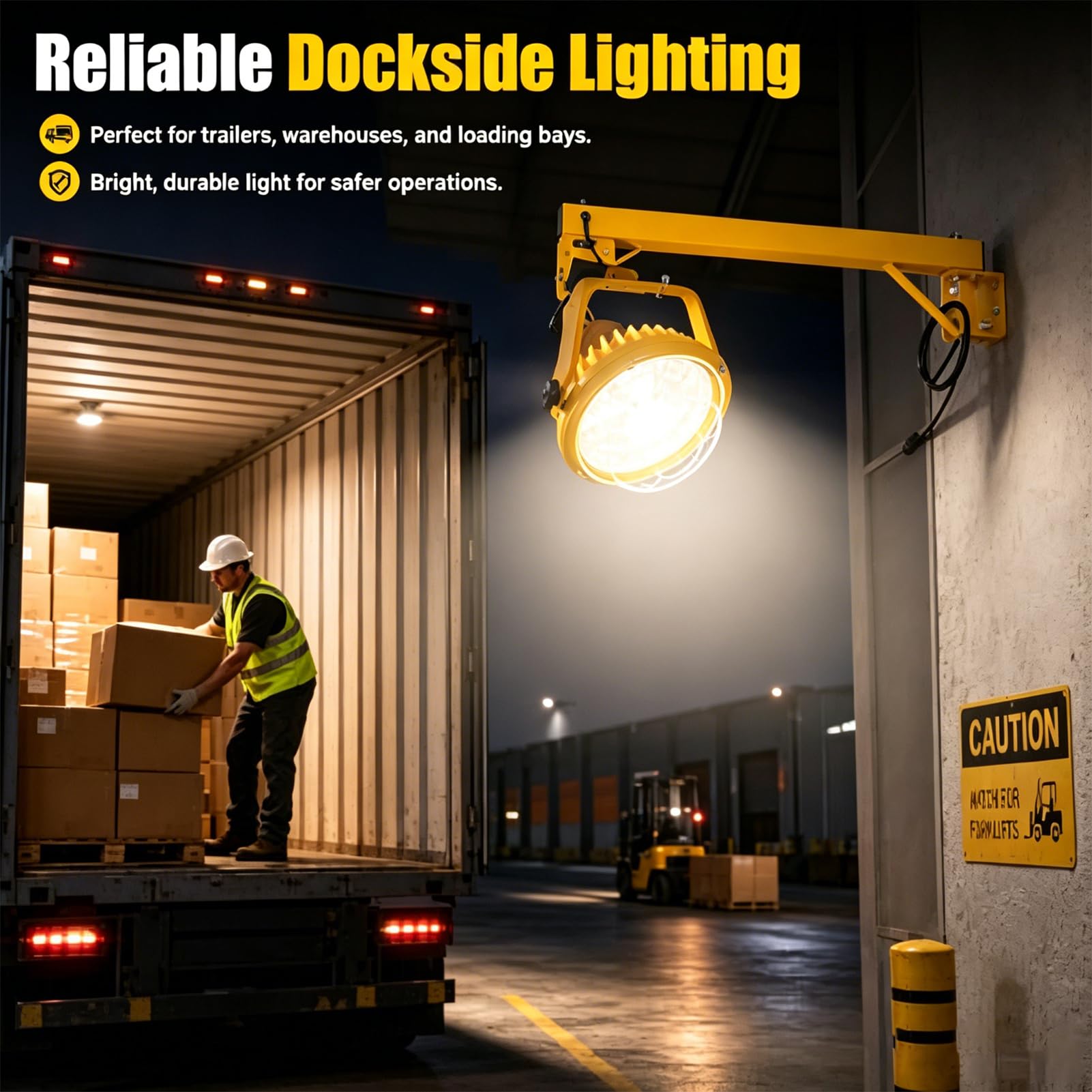 Luce del bacino di carico con braccio pieghevole, illuminazione LED