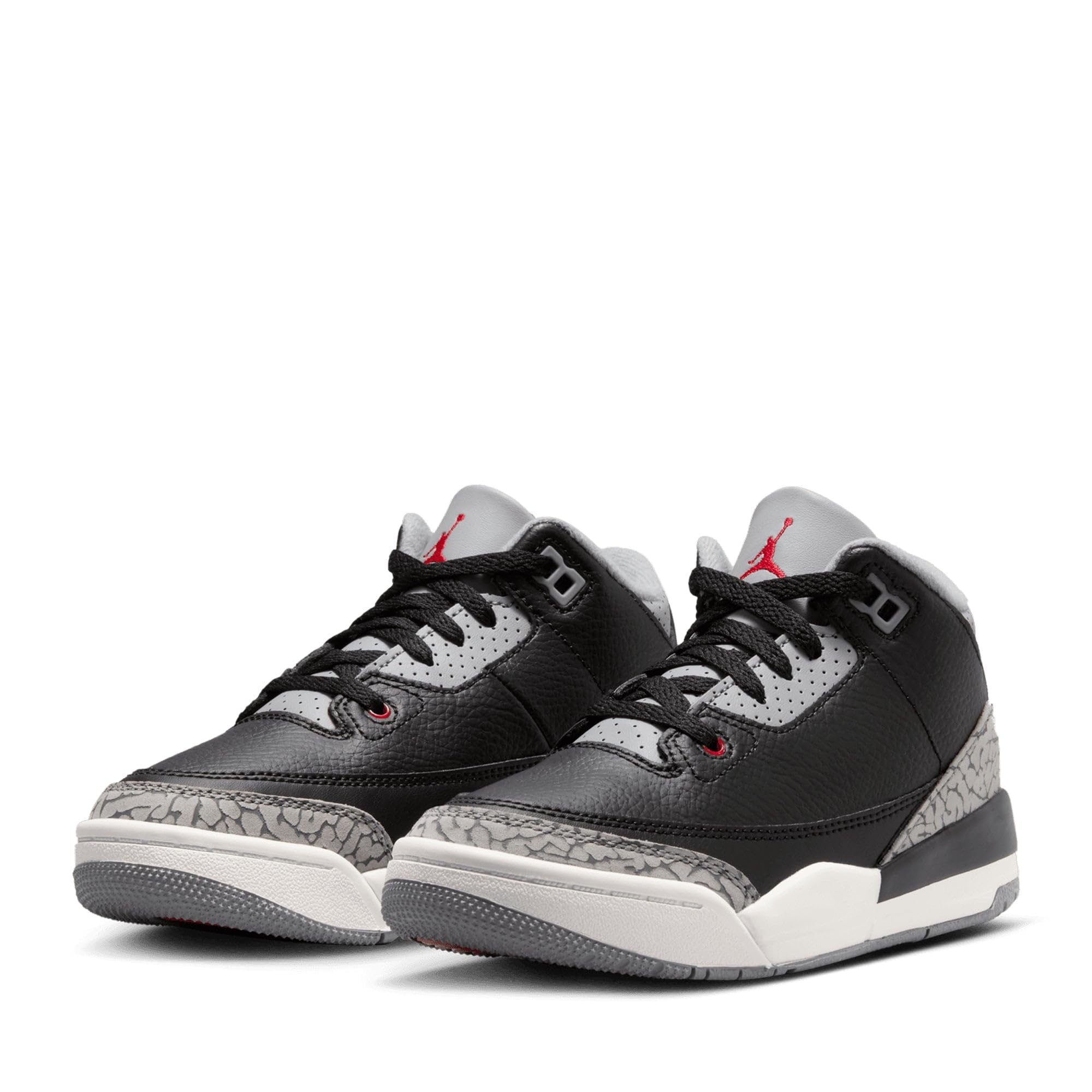 Jordan Little Kid's 3 Retro Black/Fire Red-Cement Grey (DM0966 010)