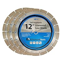 Vista 44 de Hoja de sierra de diamante segmentada de 7 pulgadas para hormigón, ladrillo, bloque y mampostería, altura de segmento de 10 mm, buje de 7/8 pulgadas