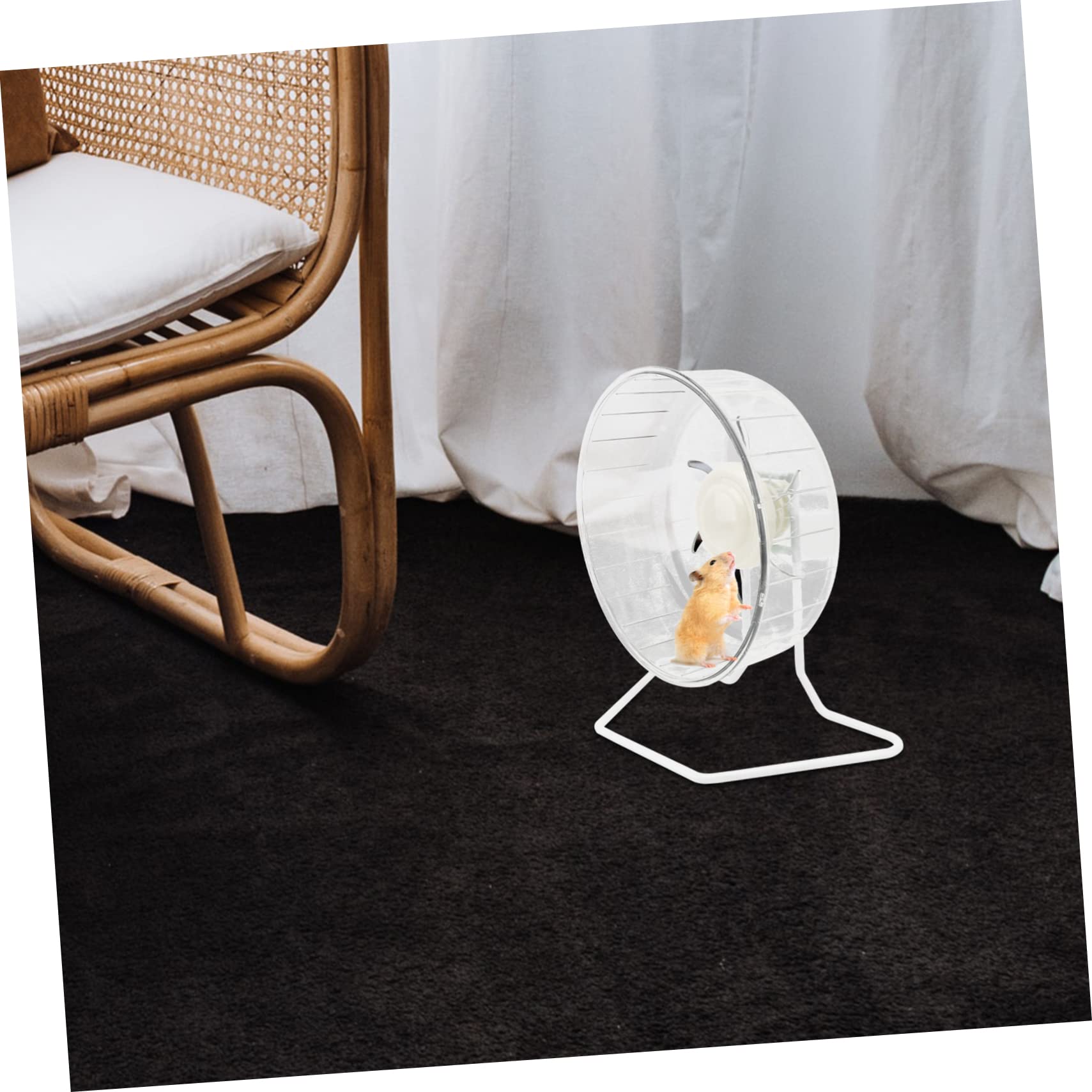 Leises Exercises aus Kunststoff und Hamster Geräuscharm Hamsterlaufrad Eisen mit Langeweile Fun zur Bekämpfung für Mäuse im Käfig
