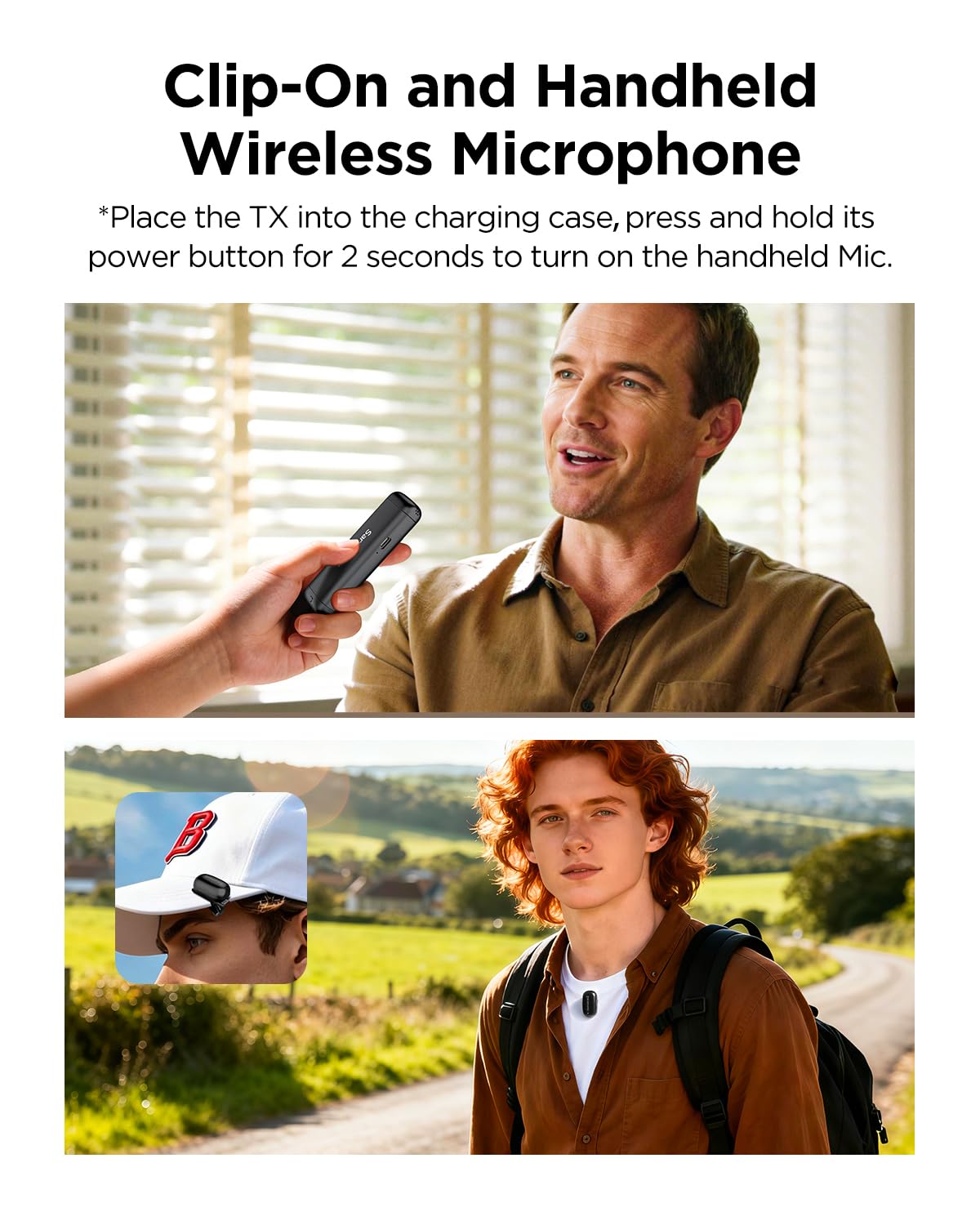 Saramonic Air SE Mikrofon Handy, 48kHz/24Bit, USB-C Mini Mikrofon für iPhone 15/16/17, Android, Kabelloses Lavalier-Mikrofon, Ansteckmikrofon für Vlogging, Streaming, YouTube, Interview