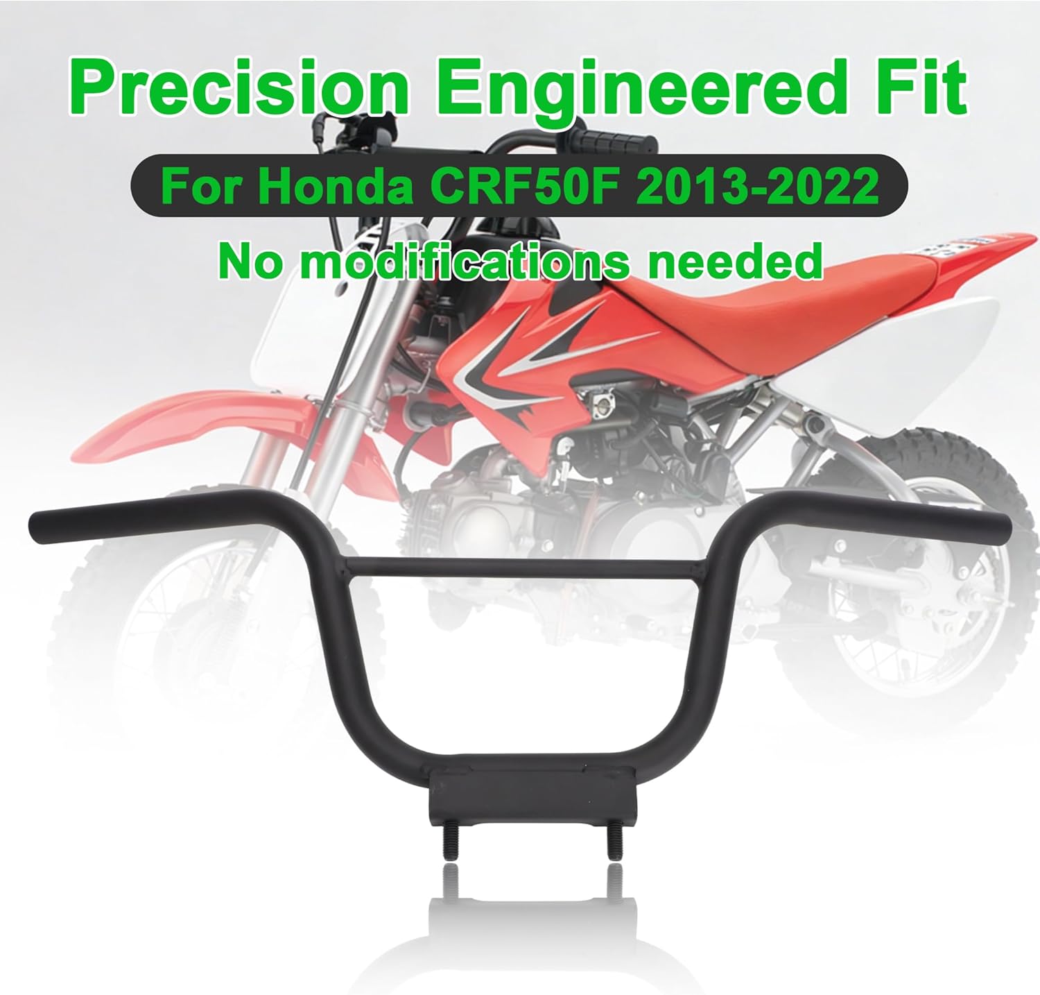 Black Handlebar Steering Bars for Honda CRF50F 2013-2022 | Replace for# 53100-GEL-306, Direct Fit & Easy Installation