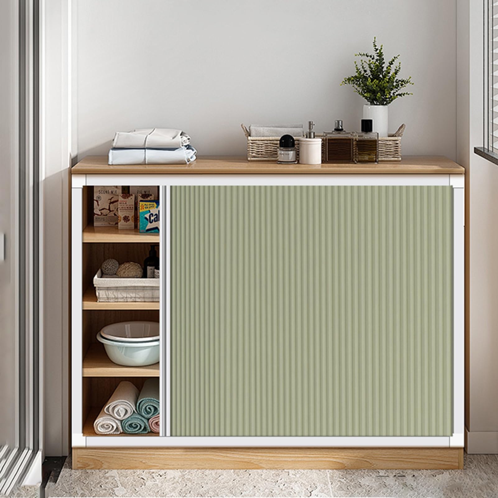 Puerta Plegable Acordeon Costumbre, Puerta Corredera Opaca Para Separar Ambientes, Puerta Corredera Para Armario Para Armarios, Baños, Cocinas Y Oficinas