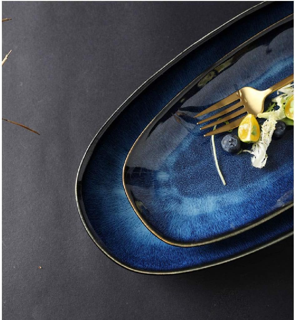 Ceramic Sushi Plate Fish Fruit Dish Food Tray Food Serving Plate Snack Plate for Home Restaurant Hotel