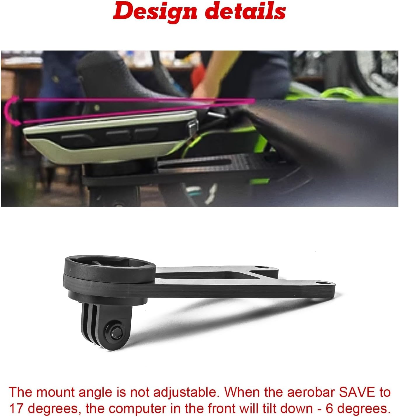 Xotic Tech Computer Mount Holder Compatible with Cannondale SystemSix Knot, Compatible with Garmin Edge 1030/1040 or Wahoo