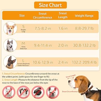 Coppthinktu Soft Mesh Mouth Guard, Breathable Dog Muzzle for Small to Large Dogs, Prevents Biting and Barking, Allows Panting and Drinking