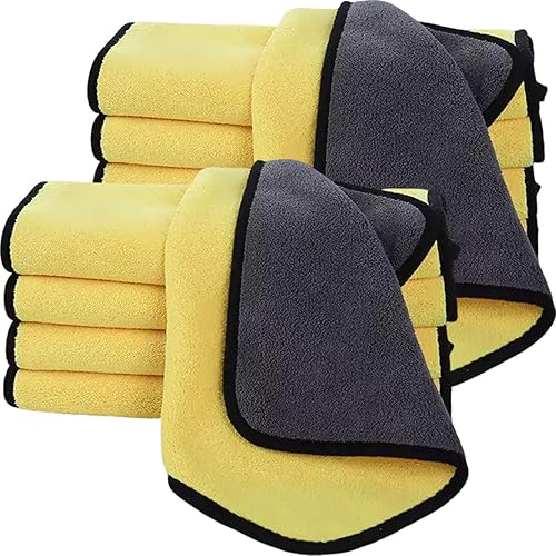 10 Pack Premium Microfiber Towels Coral velvet Washing and Detailing Towels for Car Detailing Household Cleaning Ultra-Soft Super Absorbent, Lint