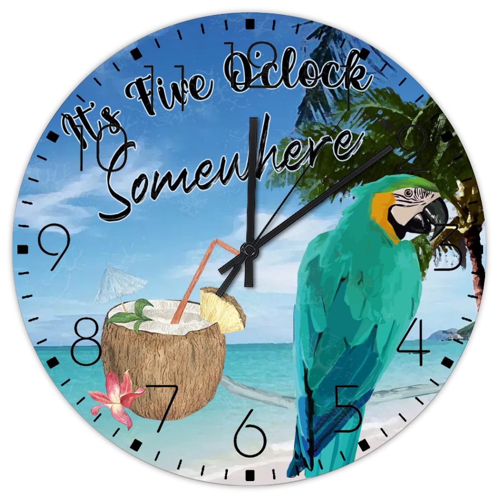 Horloge murale silencieuse en bois sans tic-tac pour un salon apaisant