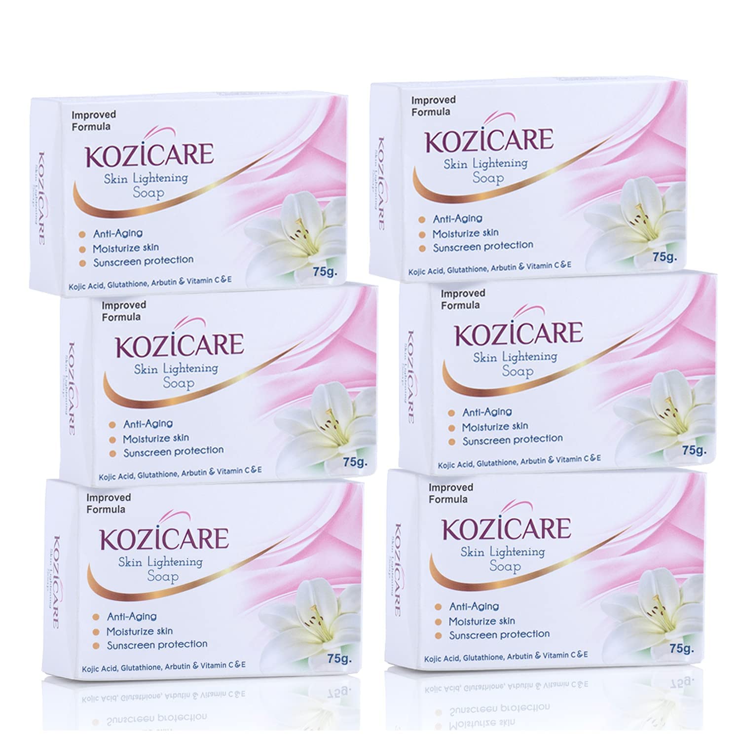 Kojic Acid & Glutathione Soap Pack of 6 | Tan Guadeloupe