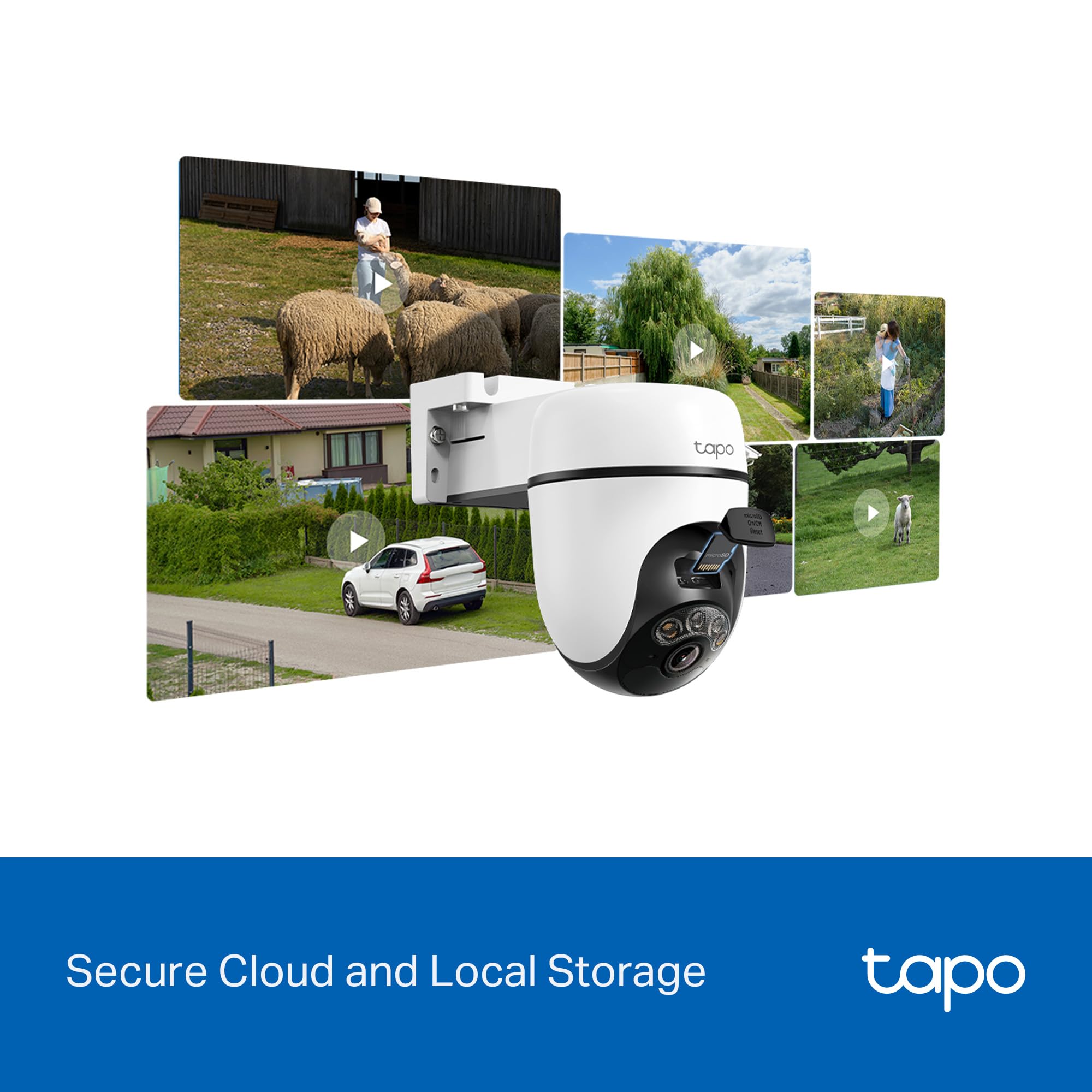 Tapo C630 Kit - Cámara vigilancia WiFi Exterior 360°, 3K, Solar | Detección de Movimiento. Con Panel Solar. Visión Nocturna. Alarma Luz y Sonido. App Tapo.