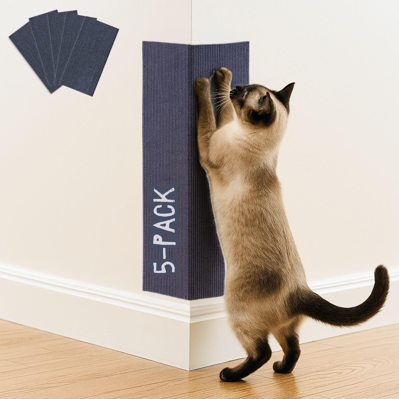 Tapis à griffer pour chat bleu 60x30cm pour protéger le canapé et les murs du salon