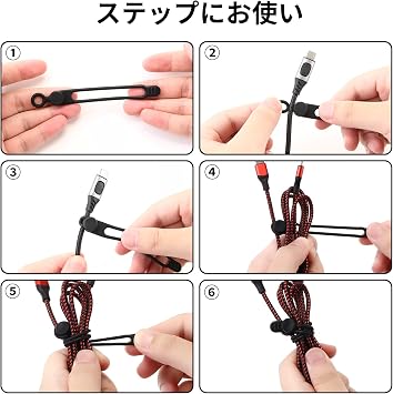UMUST Silicone Cable Straps 10pcs Extra Long Reusable Hanging Organizer for Cables, Kitchen, Home, School Black & White