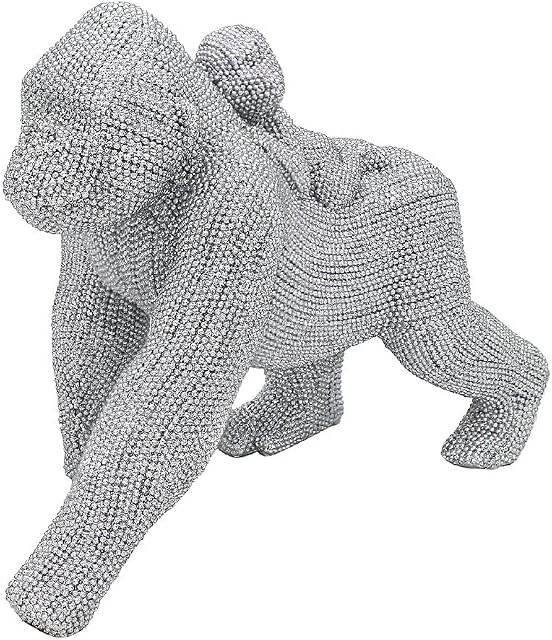 Lesser & Pavey Silver Art Bling Gorilla and Baby