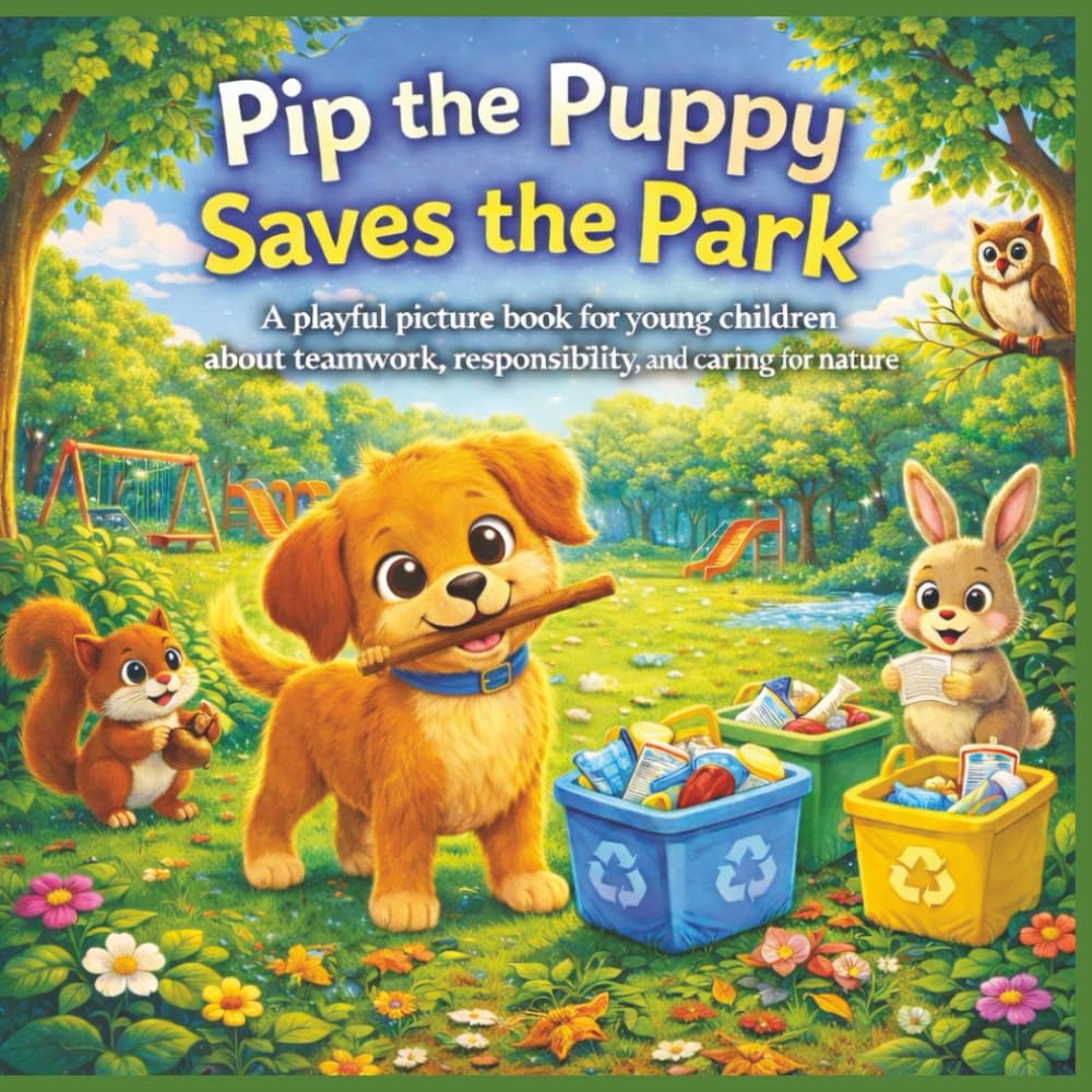 Pip the Puppy Saves the Park: A playful picture book for young children about teamwork, responsibility, and caring for nature