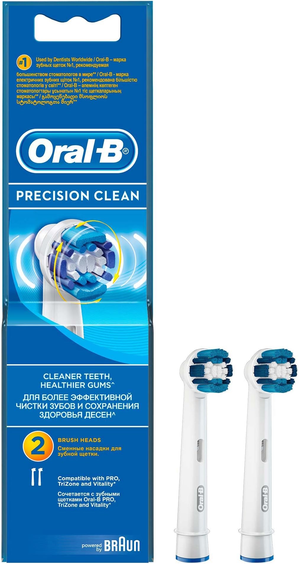 Oral-B Precision Clean Replacement Toothbrush Heads, 2 Heads