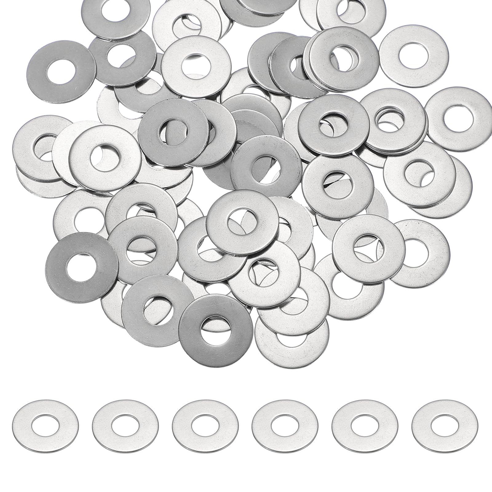 PATIKIL M8 x 22mm Metal Screw Washers Set, 66Pcs 304 Stainless Steel Flat Washers for Screws Bolts Factories Home Outdoor Projects