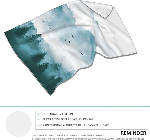 Miniatura 10 de Paquete de 2 toallas de mano para baño, playa, conchas marinas, madera de mar, toallas decorativas altamente absorbentes, suaves para baño, playa,