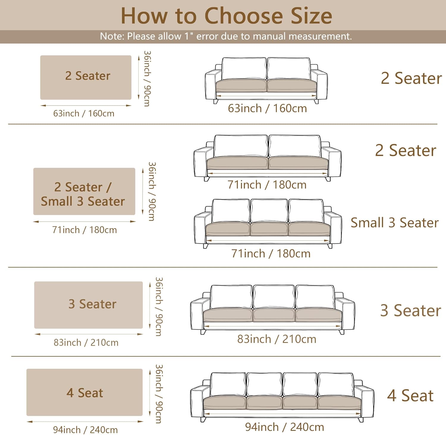 MEETSKY Couch Covers for 2 Cushion Sofa, Non Slip Sofa Cover for Dogs Washable, Soft Sofa Slipcovers Couch Protector Pet Friendly Dog Mat for Couches and Sofas, White, 35" x 71" (Only 1 Piece)