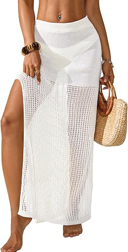 BreathSunny Womens Crochet Knit Elastic Waist Swimsuit Coverup Summer 2026 Trend