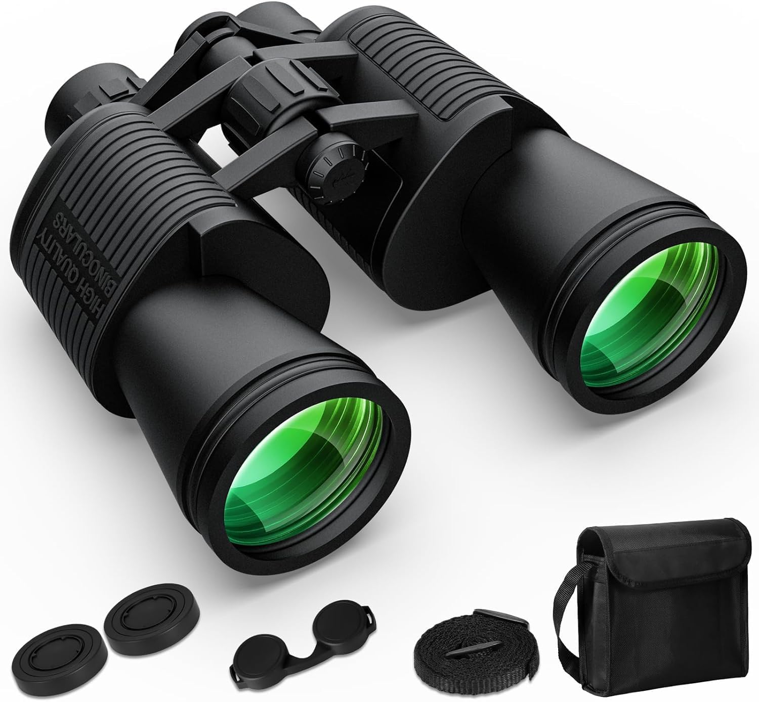 JK Vision Binoculars 20x50,High Power Binoculars for Adults and Kids with Low Light Night Vision, Compact Waterproof for Bird Watching Hunting Travel Football Stargazing BAK-4 Prism FMC Lens(Black)-image-26