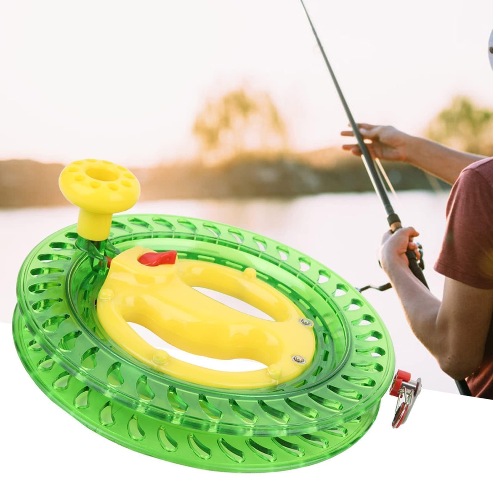 Agatige Moulinet De Pêche en Mer, Roue De Pêche en Mer Multifonction en ABS, Enrouleur De Fil à la Main, Enrouleur De Ligne De Mouche, Moulinet De Pêche, Enrouleur De Ligne De Pêche, Rouleau