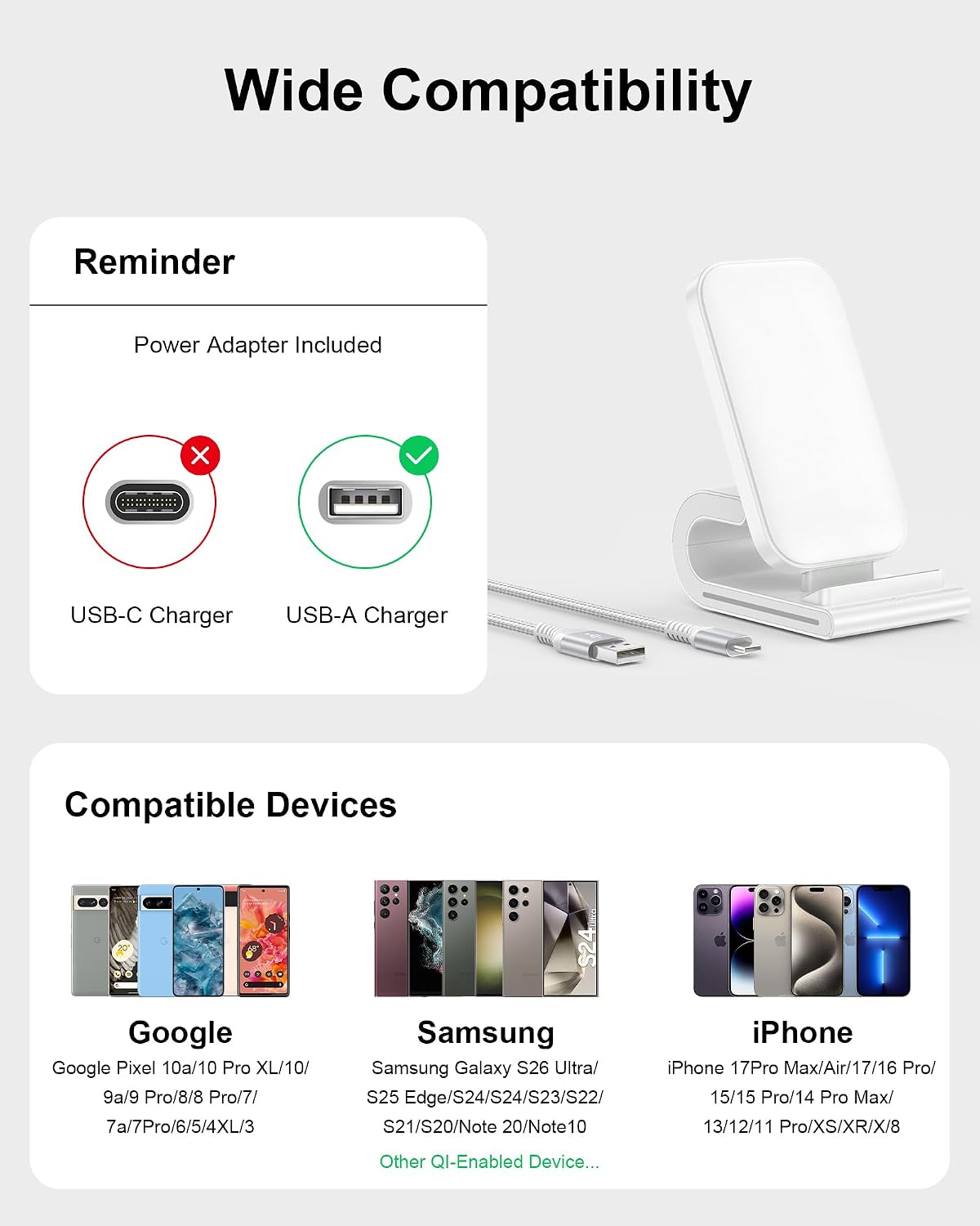 Wireless Charger Stand for iPhone 17 Pro Max 16 Pro 15 Plus 14 13 Mini 12 8 71c9aOHTf2L. AC SL1500