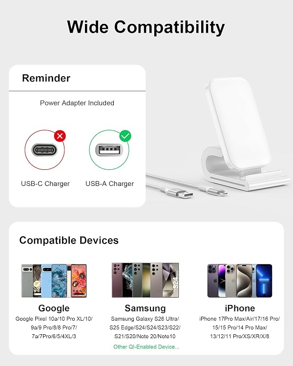 Wireless Charger Stand for iPhone 17 18Pro Max 16 Pro 15 Plus 14 13 Mini 12 by Bordsek - Used condition - Image 7