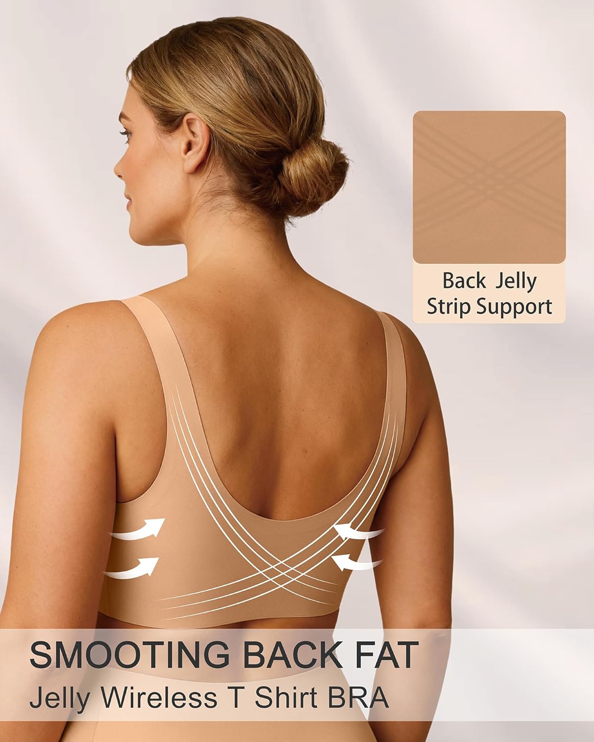 Jelly Wireless Bra,No Underwire Wireless Push Up Seamless Full Coverage Comfort Regular & Plus Size - Image 5