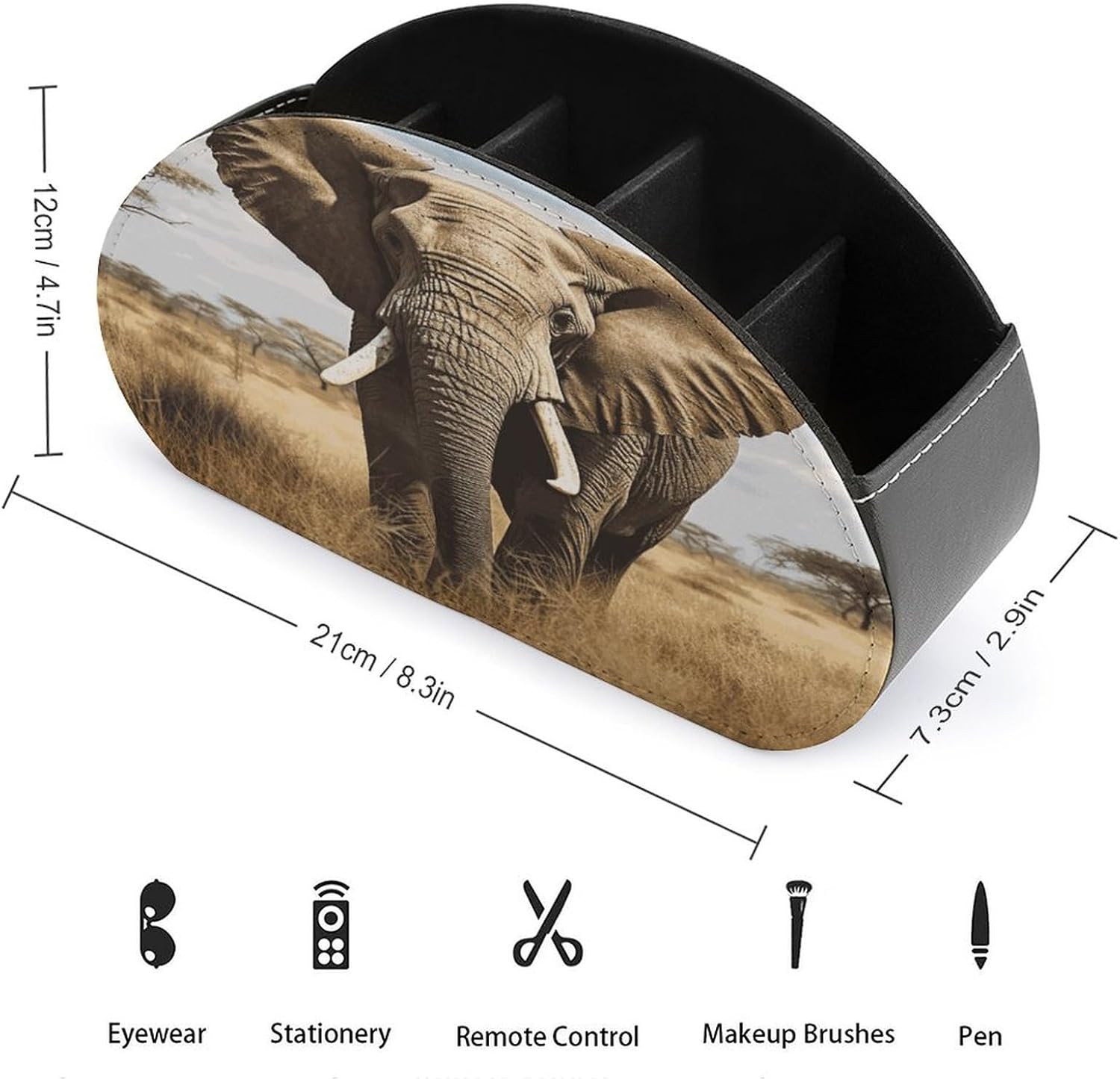 Elephant Remote Control Holder with 5 Compartments image 2
