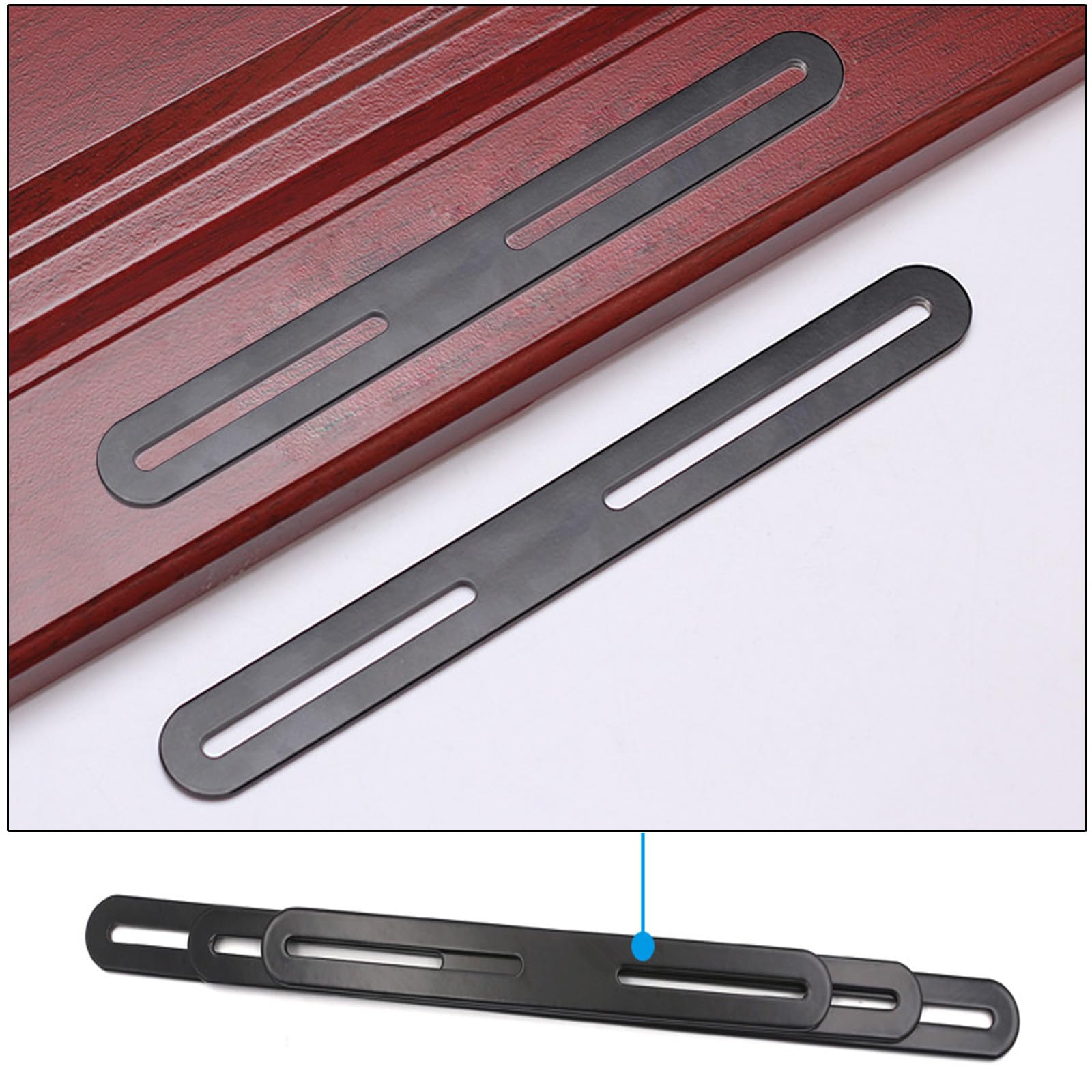 12 x platte verbinders, zwart, geperforeerde platen, metalen plaat, balkverbinder, houten verbindingsplaten, geperforeerde plaat, platte hoek, metalen verbinder, houder voor meubels, 80 x 40 x 1,8 mm