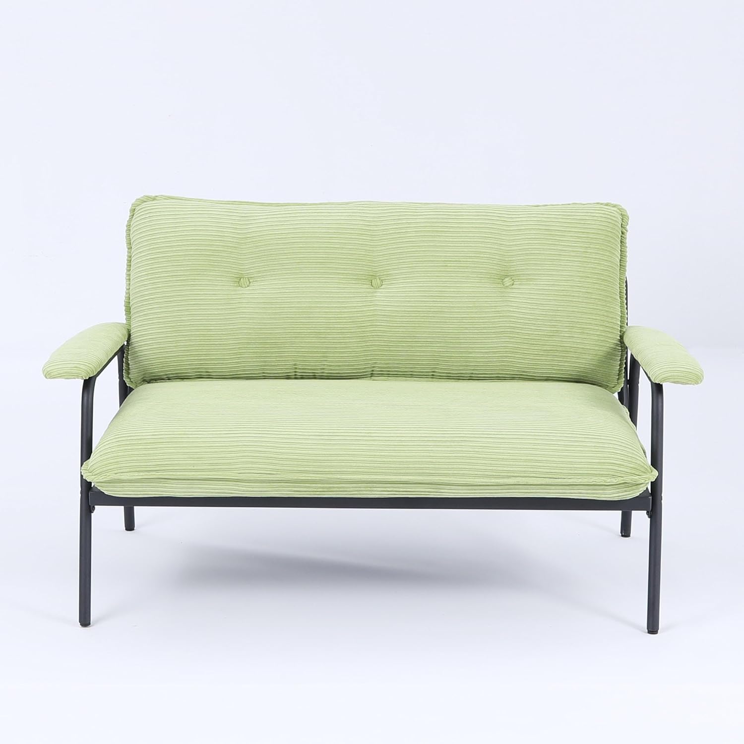 Modern 53''Corduroy Sofa Lightweight 2 Seater Couch Stable Structure Adaptable Space Design Comfortable Loveseat Furniture for Living Room Bedroom Home Decor (Green)