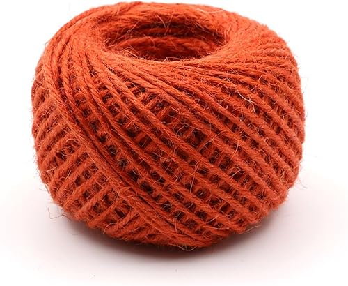 Miniatura 24 de Rollo de yute de cáñamo de 164 pies y 0.079 in para envolver regalos de Navidad, manualidades, exhibición de imágenes y adornos (marfil)