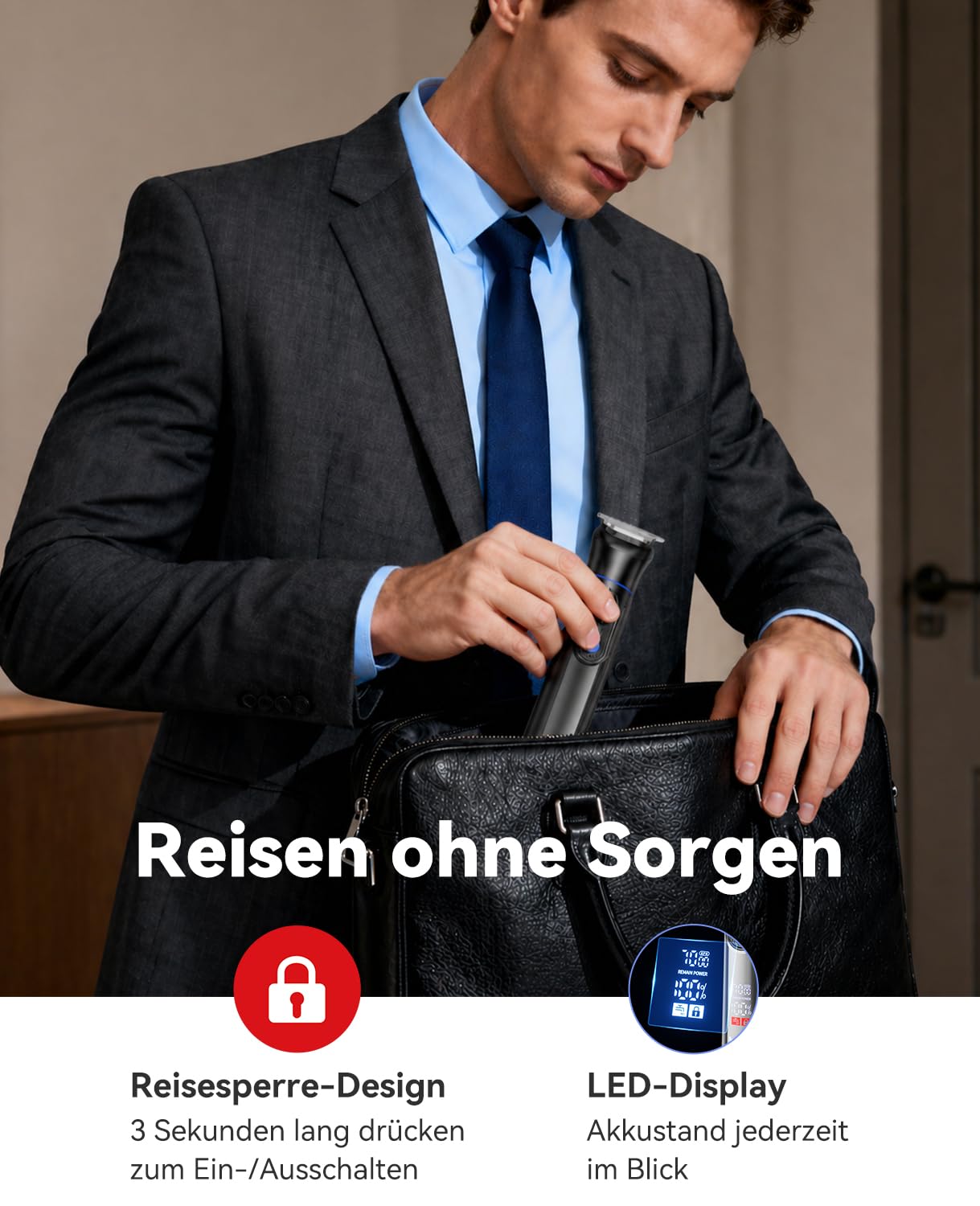 kensen Barttrimmer Herren,18 in 1 Bartschneider Set Wasserdicht | Beard Trimmer Usb-C Elektrisch Haarschneider Magnetischer Körperrasierer All-In-One Gesichtshaartrimmer Aufsatzkamm 3-15mm
