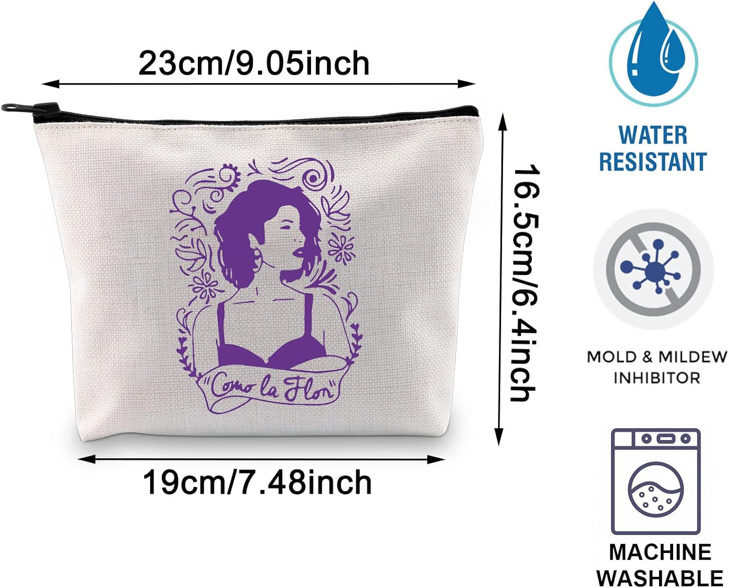 BLUPARK Song Makeup Bag Music Fan Gift Singer Inspired Cosmetic Bag Flor - Image 2