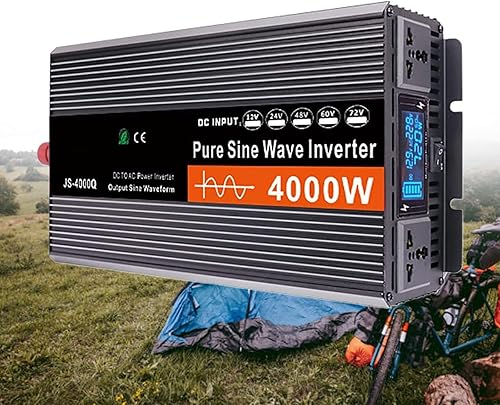 Miniatura 9 de Inversor de onda sinusoidal pura de CC 48 V/60 V/72 V a CA 110 V con pantalla LCD, inversor de corriente de coche con control remoto inalámbrico
