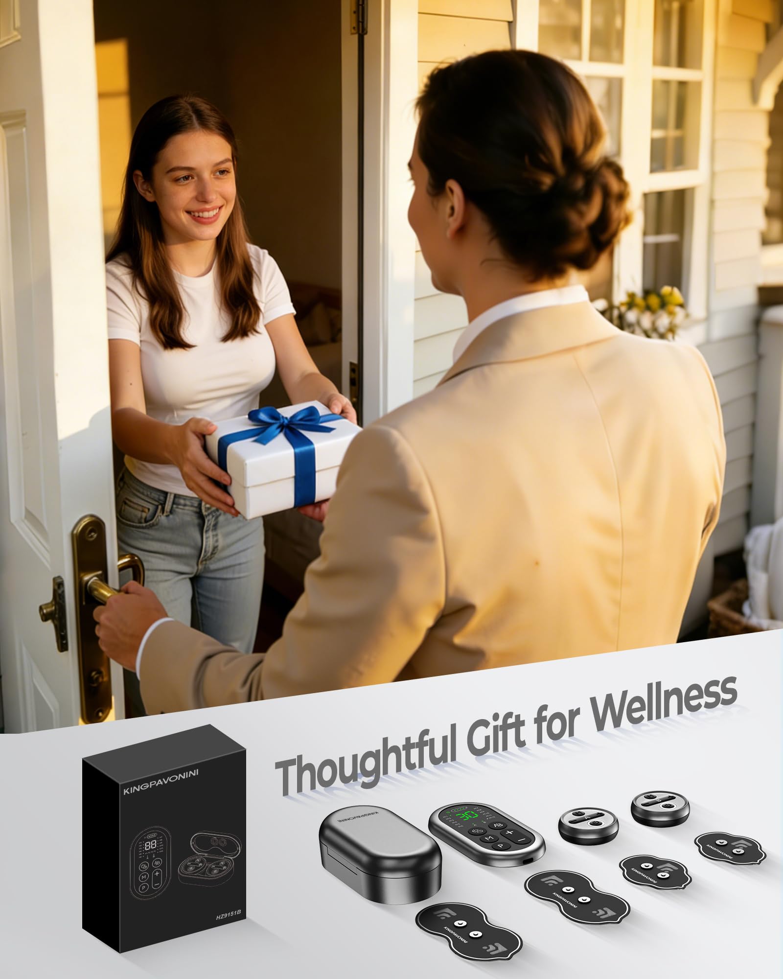 Kingpavonini 48 Modes Wireless TENS Unit Muscle Stimulator, Model HZ9151B — Amazon image 9